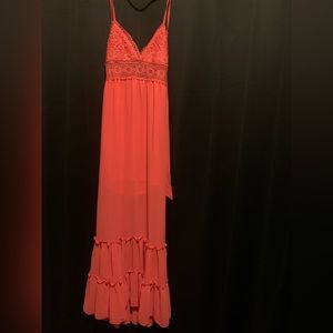Beautiful coral Biashe dress.